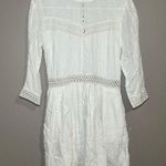 Abercrombie & Fitch neutral crochet lace embroidered dress women’s size small Photo 0