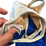 La Blanca  Blue and Cream Nautical One Piece Swimsuit Photo 4