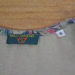 Ladies' Vintage USA Made Floral Canvas Vest By Willowbend Small Tan Photo 2