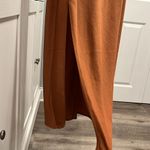 Meshki (NWT) Harriet Satin Midi High Split Dress, Biscuit, Size L Photo 3