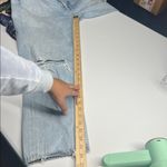 AGOLDE  Riley High Rise Distressed Light Wash Denim Straight Crop‎ Jeans Size 31 Photo 13