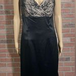 Allen B Allen Schwartz Formal Dress Black Blush Lace LowBack Size 8 Photo 1