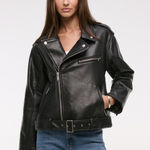 Abercrombie & Fitch Leather Jacket Abercrombie Photo 0