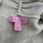 Lilly Pulitzer Tatum Long Fringe Hem Cardigan metallic gold sz L Photo 2