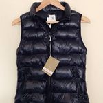 Gap Faux Fur Puffer Vest Jacket Navy Blue Cozy Primaloft Down Alternative XS new Photo 3