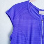 Athleta ‎ Sleeveless Ruched Back Blue Pacifica Tank 2.0 Rashguard Photo 2
