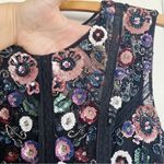 Needle & Thread  • Floral Ombré Embellished Tulle Midi Dress black beaded Photo 7