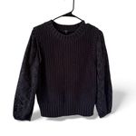 Rails  Dhalia Eyelet Sleeve Black Sweater Photo 1
