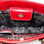 wilson's leather  Womens Satchel Tote Bag Handbag Purse Red Leather Large Photo 9