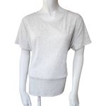 Vera Wang Simply Vera  Light Gray Tie Back Short Sleeve Tee Shirt (XL) Photo 1