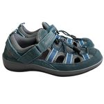 Orthofeet Naples Fishermen Sandals Blue Women’s Size 9.5 Suede Comfortable Photo 1