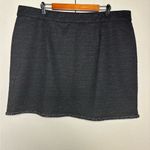 Lane Bryant  Black Tweed Knit Metallic Thread Stretch Waist Pull On Mini Skirt 22 Photo 2