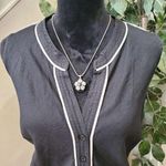 Ashley Stewart  Women's Black Linen V-Neck Sleeveless Knee Length Dress Size 12W Photo 1