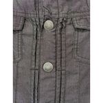 Tahari Bomber Flight Jacket  Pintuck Size M Lightweight Chambray Western Casual Photo 3