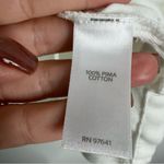 J. Jill White Long Sleeve Pima Crew Neck Tee Medium Stretch Comfort Basic Staple Photo 4