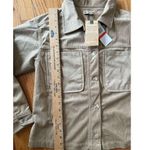 Democracy  Corduroy Shirt Jacket Women XS Tan  Corduroy Button Front Shacket Photo 5