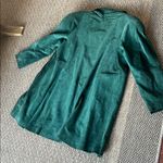LNR Vintage Green Suede Leather Trench Coat Size Large Photo 9