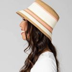 Anthropologie LUCKY ZONE Striped Bucket Hat - Pink. MSRP $42 Photo 0