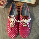 Keds  Polka Dot  Pink Lace Up Sneakers Loafers Womens Shoes Sz 7 Photo 2