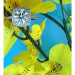 2 carat Moissanite Square Cut Ring with Moissanite Accents Size 7 Silver Photo 14