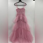 BCBGMAXAZRIA  Corset Tulle Gown in Pink Tint Photo 9