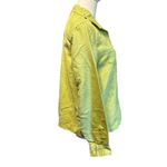 Dialogue  Shacket Linen Blend Sm Green Pockets Embossed Minimalist Lagenlook Photo 5