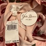 Julie Brown Dress Gabe Floral Print Silk Ruffle Mock Neck Tiered Mini Sz L NWT Photo 10