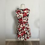 Esley  Anthropologie Floral Cotton A-Line Sleeveless Dress Red Size Medium Photo 2