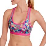 Avia NEW Womens Pink Print Matrix Active Sports Bra Celestial Jumble XS 0/2 Photo 0