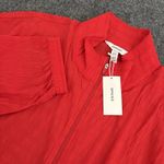 Spanx Active Run Red Half Zip Jacket 4 Way Stretch Water Repellent Size XL NEW Photo 1