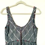 Free People New Romantics Weather Vane Gray Tribal Ikat Print Mini Dress Size 4 Photo 8