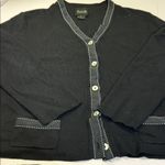 Andrea Jovine  Black  Cardigan with Button Details made in Italy Photo 11
