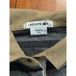 Lacoste  Womens Long Sleeve Striped Rugby Polo Shirt Beige Collar Size 42 Photo 1