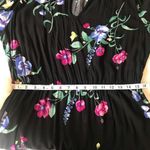 Old Navy Long Sleeve Floral Print Dress Knee Length V-Neck Black Pink Large New Photo 9