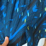 Reebok Colorful Royal Blue Black Print Performance Athletic Shorts Photo 8