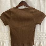 Brandy Melville Brown Crop Top Photo 2
