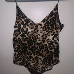 Boutique Leopard Print V Neck Bodysuit Multi Size L Photo 0