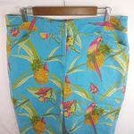 Bill Blass  14 Stretch Aloha Pineapples Jeans Capri Pants Plus Photo 3