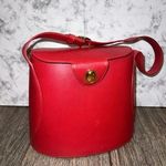Christian Dior Vintage Extremely Rare Vintage Red Pebble Leather Tote Excellent Photo 0