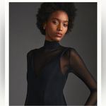 Anthropologie  Maeve Layered Sheer Mini Dress Black Photo 3