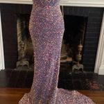 Sparkly open back purple mermaid prom dress, evening gown or formal dress sz 6 Photo 0