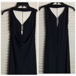 Mat Sui Black sleek stretch long gown dress Size M Photo 2