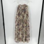 Faeriesty Ruched Bustier Ruffle Trim Hem Floral Print Tube Corset Zip Dress‎ 2XL Pink Size 2X Photo 6