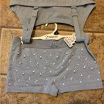 NWT Peanuts Snoopy bra and boy shorts set sz L Gray Size L Photo 3