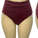 Vitamin A Womens Elena High Waisted Bikini Bottom Bathing Suit Swim Burgundy 14 Photo 0