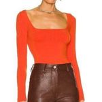 JoosTricot Long Sleeve Scoop Neck Top Sweater in Ferrari Orange Medium NWT Photo 0