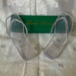 Lauren Lorraine Glittering Silver/Clear Flip Flop Sandals. SIZE 6. New in box Silver Photo 1