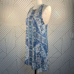 Lavender Brown  Blue Geometric Paisley Print Dress‎ Photo 4