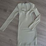 ZARA Long Sleeve Mint Green Form Fitting Mini Dress Photo 0