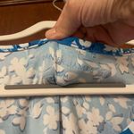 Draper James  blue white floral sleeveless dress with ruffle Photo 4